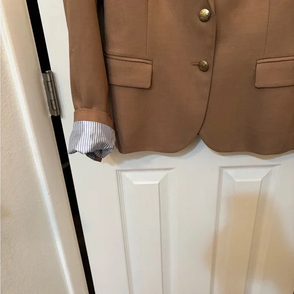 J Crew Classic Tan Blazer LIMITED TIME SALE FINAL PRICE - Picture 4 of 5